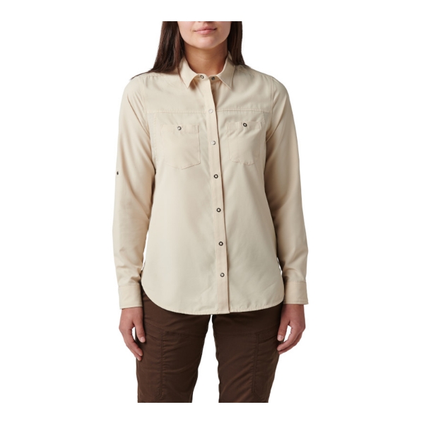 5.11 택티컬 여성용 막스맨 롱 슬리브 셔츠 (바닐라) - Marksman L/S Shirt (Vanilla) - 메인 이미지
