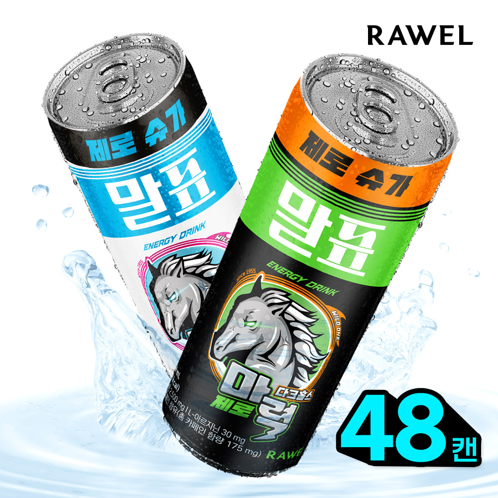 [제로칼로리]로엘 말표마력 에너지드링크 제로슈가 에베레스트 48캔 음료 타우린/카페인/비타민 - 상품 이미지