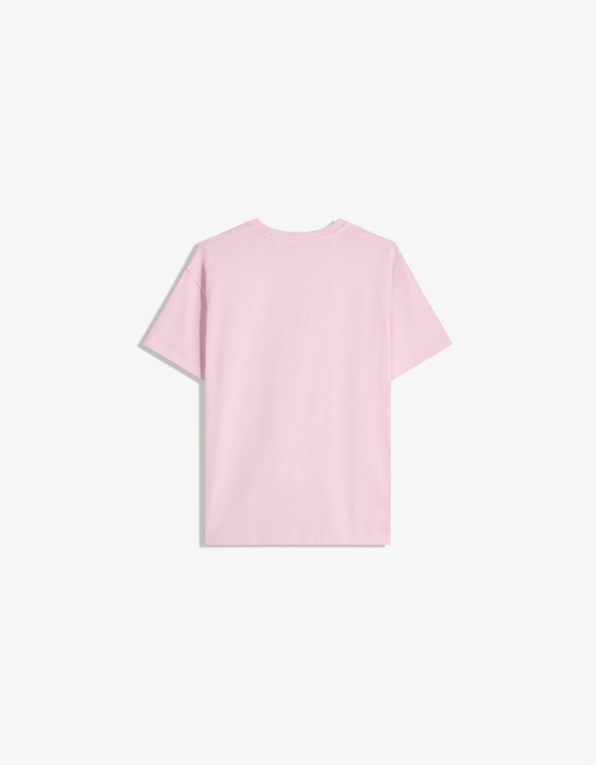 버쉬카 오버사이즈 플라워 프린트 반팔 티셔츠 7616/071 PINK - 상세 이미지 2