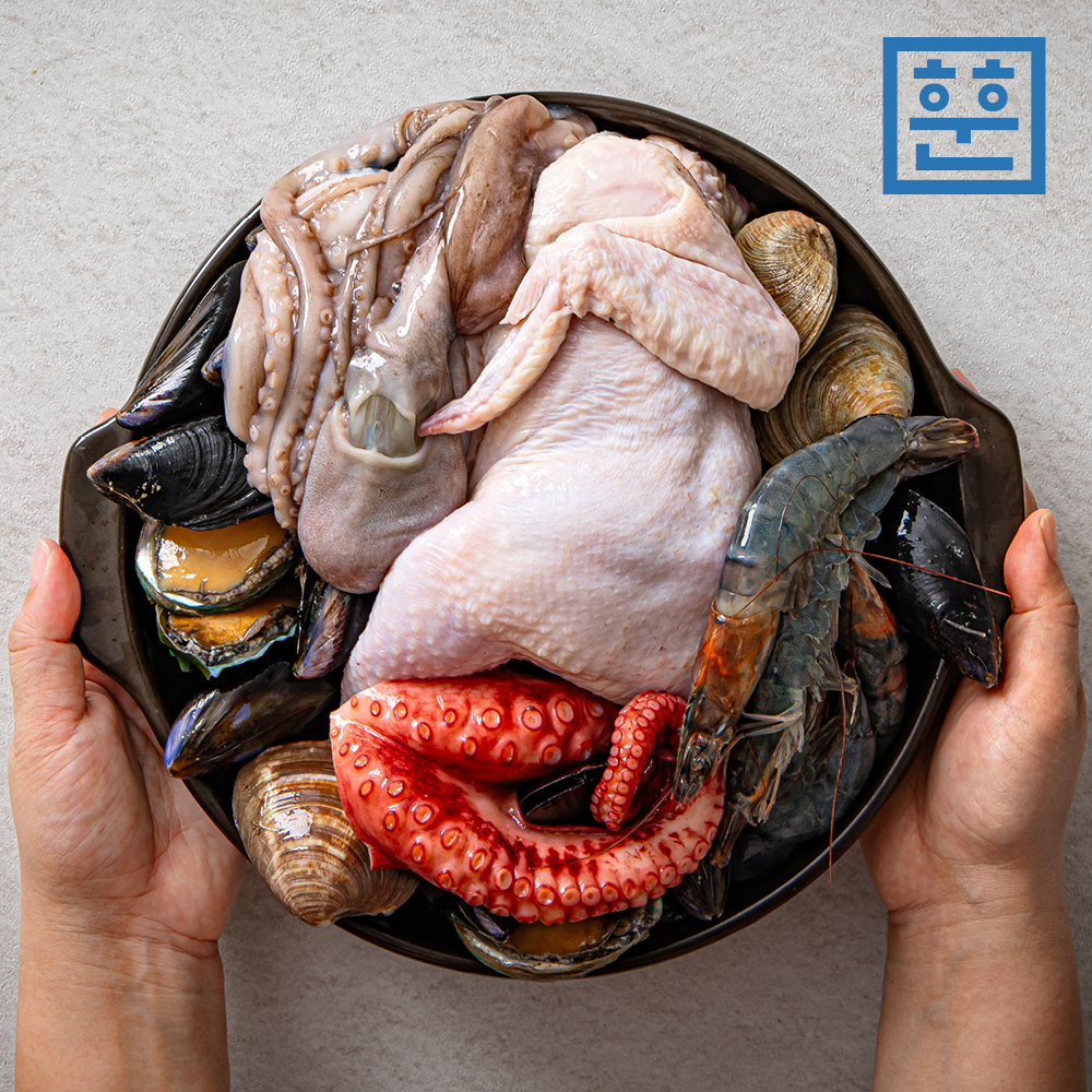 훈훈수산 해신탕 밀키트 세트 (전복 새우 문어 닭 재료)