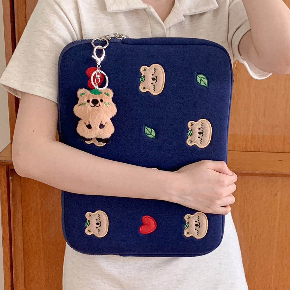 조이쿼카 노트북 파우치 & 키링SET 맥북 그램 갤럭시북 아이패드 태블릿 M미디엄, 패턴쿼카-키링세트