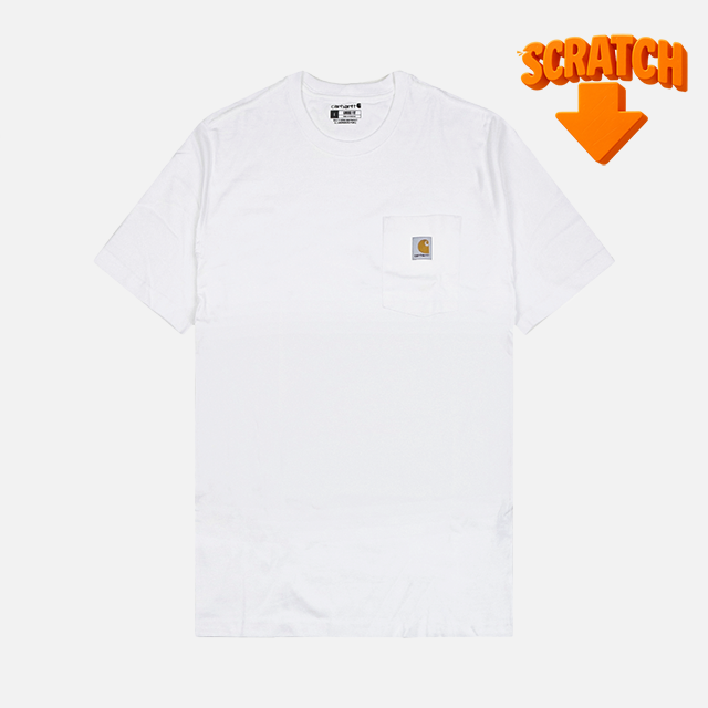 [스크래치]칼하트 반팔티 K87-WHT-SCCP-010 - 상품 이미지