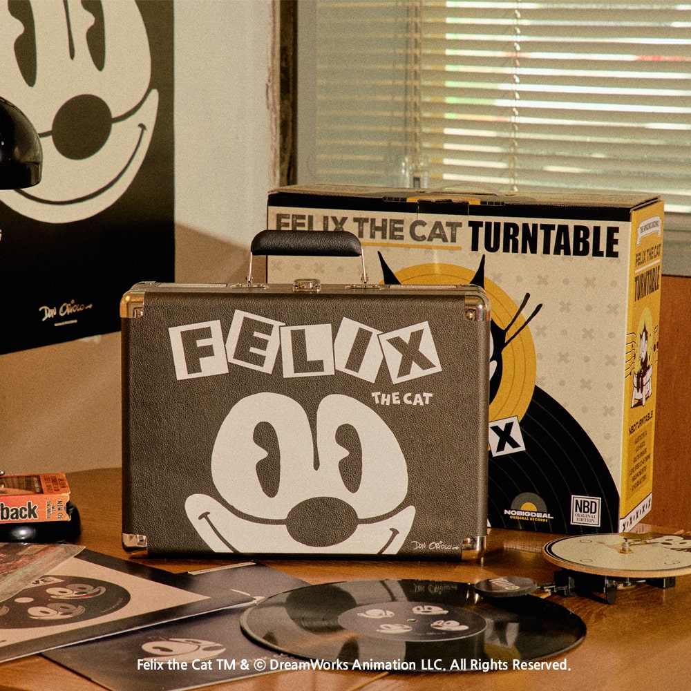 노빅딜 펠릭스 턴테이블 레트로 올인원 무선 블루투스 스피커 - 상세 이미지 2