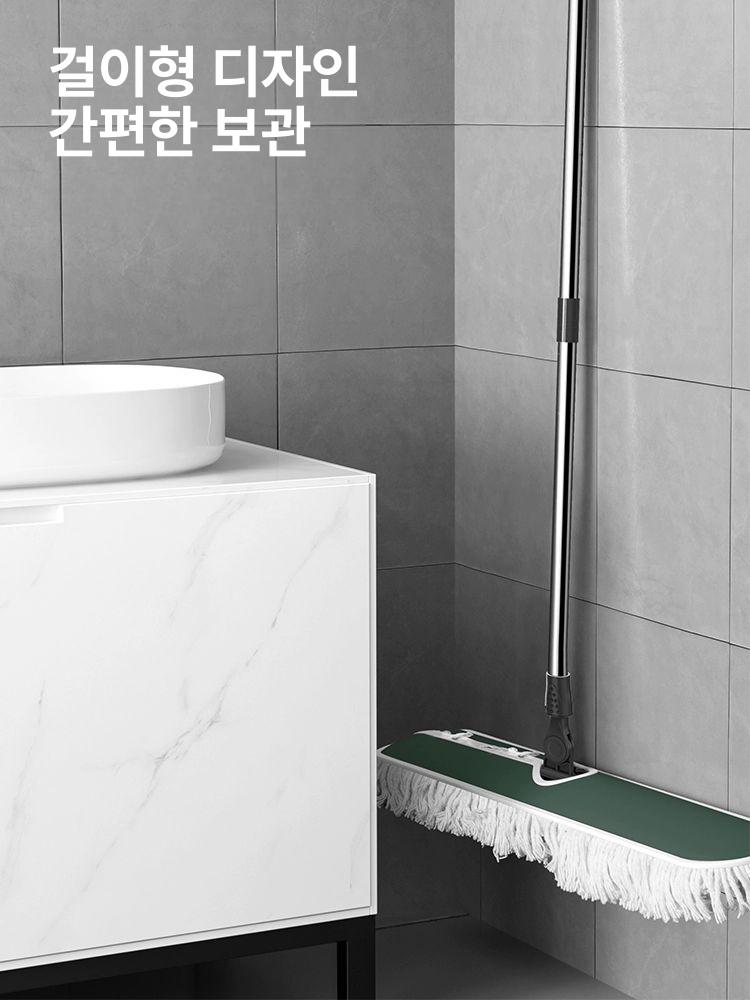 대형밀대 청소기 먼지 밀대 사무실 마대 걸레 일반 100cm 걸레+천 4장 회사공장 - 상세 이미지 5