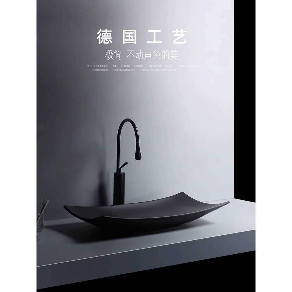 탑볼 세면대 아트볼 블랙 카페 프레임 사각형 무광 흰색 세면대+블랙골드 수전 - 상세 이미지 5