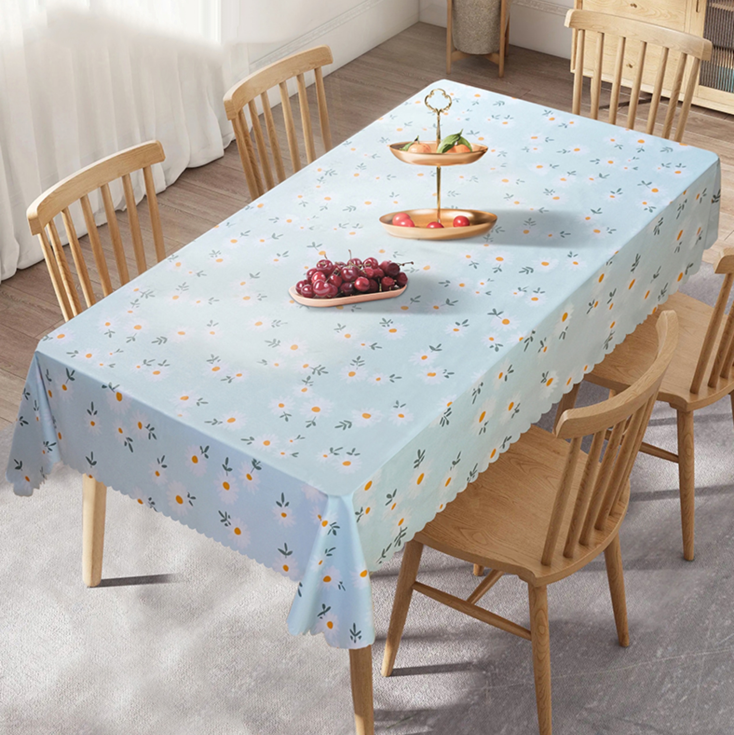 방수식탁보 방수테이블보 식탁커버 블룸데이지소형