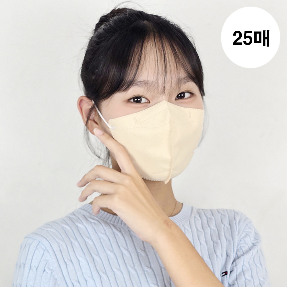 메디케이알 새부리형 데일리핏 KF94 M(중형), 미디베이지, 25개