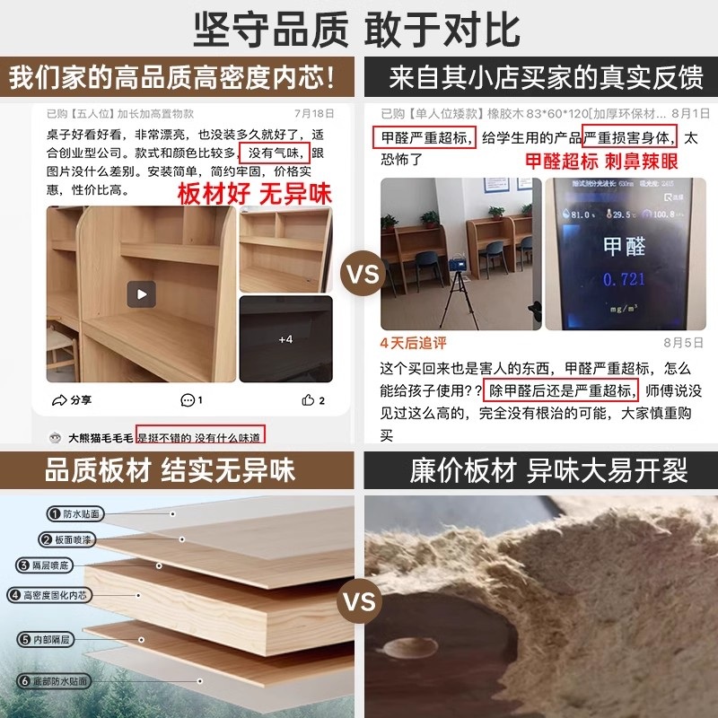스카책상 도서관 북카페 칸막이 공부방 테이블 집중력 - 상세 이미지 5