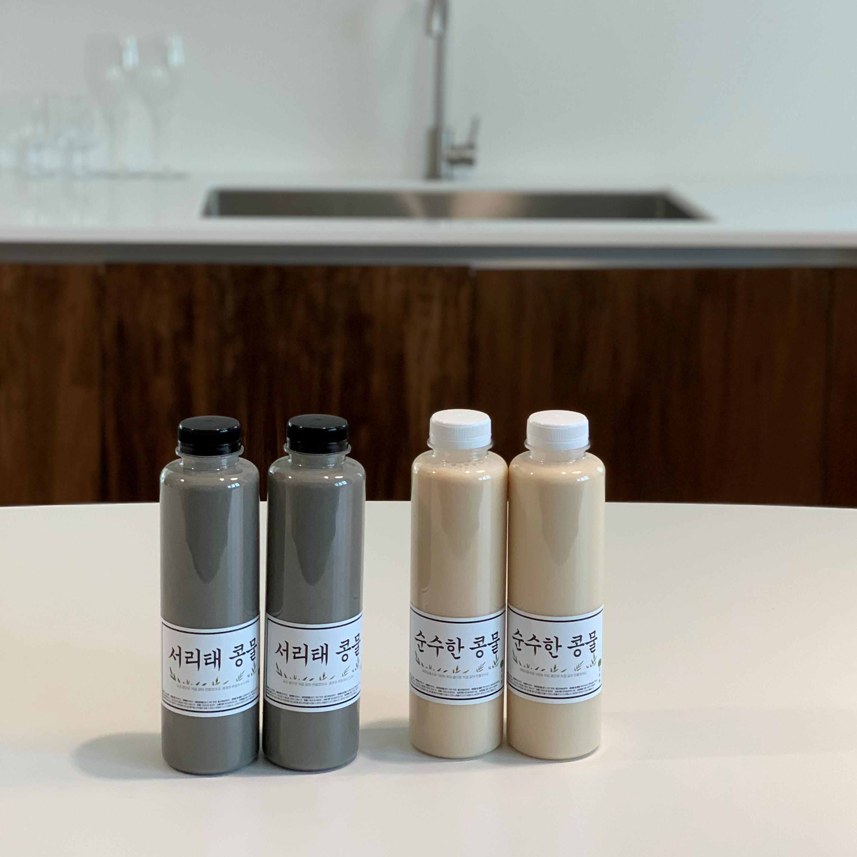 국산 수제 서리태콩물 순수한콩물 각 500ml 2병 이미지 4
