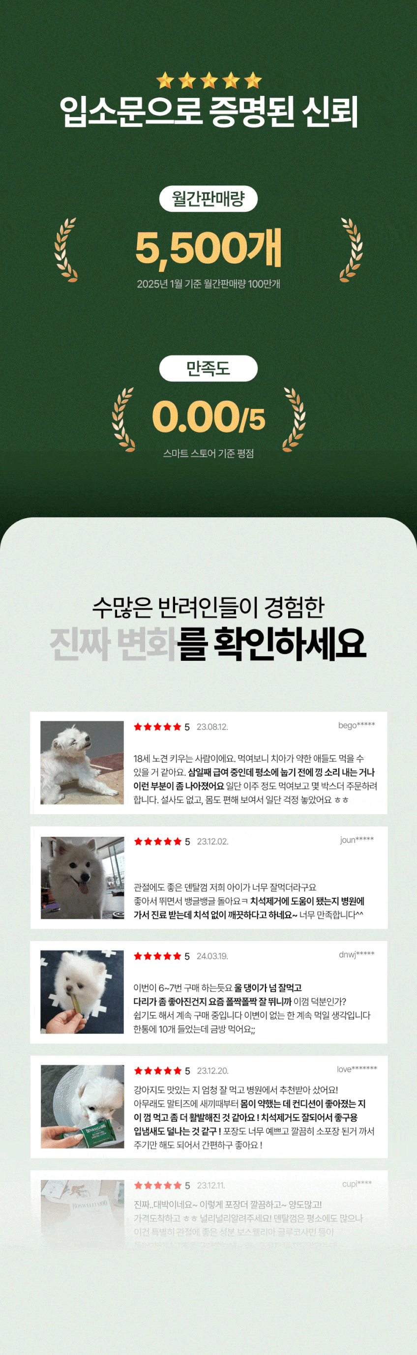 닥터뉴트리코어 보스웰리아100 강아지관절에좋은덴탈껌 540g, 3개 판매처 상세 정보 이미지 2