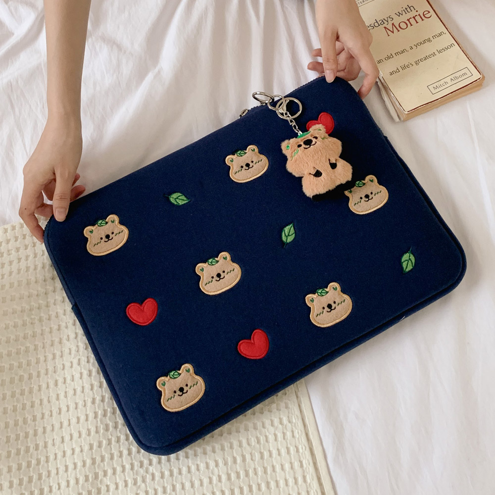 조이쿼카 노트북 파우치 & 키링SET 맥북 그램 갤럭시북 아이패드 태블릿 L라지, 패턴쿼카-키링세트