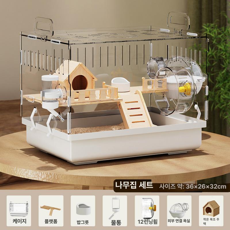 대형 아크릴 투명 햄스터 사육장 케이지 집 아크릴사육장 다람쥐케이지 다람쥐집 햄스터 케이지 빈 케이지 이미지 8