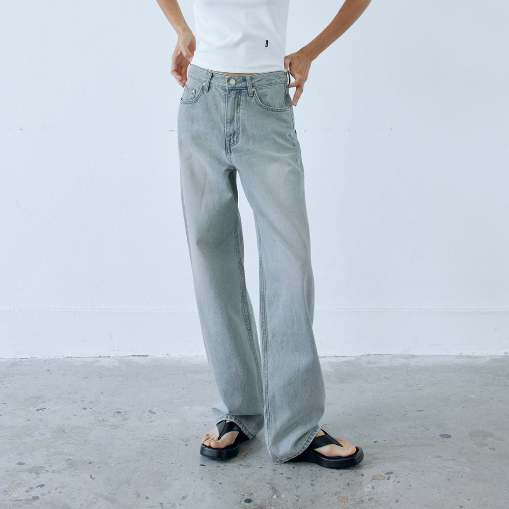 [블루브릭] Wide denim (light vintage blue) - 상세 이미지 2