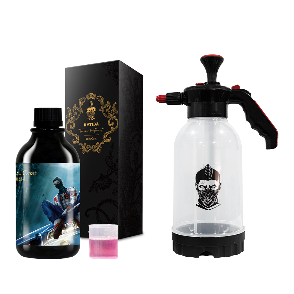 카티바 습식 코팅제 500ml 원액 + 압축분무기 실속세트 터치리스 자동차 광택제 코팅제