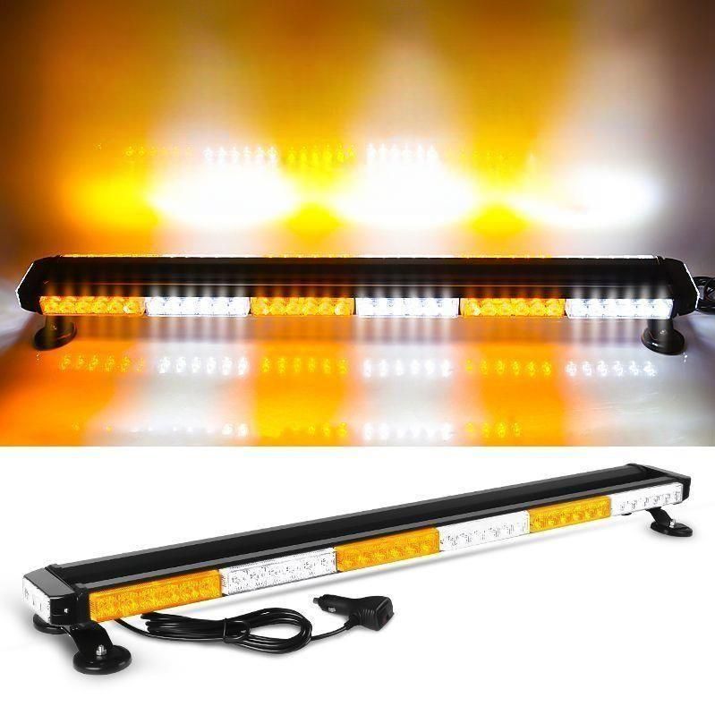 차량용 경광등 LED 싸이키 렉카 견인차 경고등 라이트 4면 3섹션 53cm - 메인 이미지