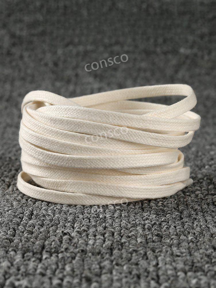 (호환) 오니츠카타이거 운동화 끈 광택 왁스끈 신발끈 4mm 5mm 화이트 1쌍 60cm - 상세 이미지 3
