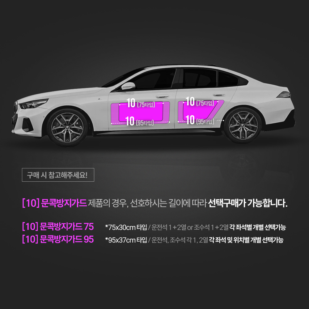 BMW 신형 5시리즈 G60 PPF필름 부분구매 A,B,C,D필러 저스트쉴드 - 상세 이미지 4