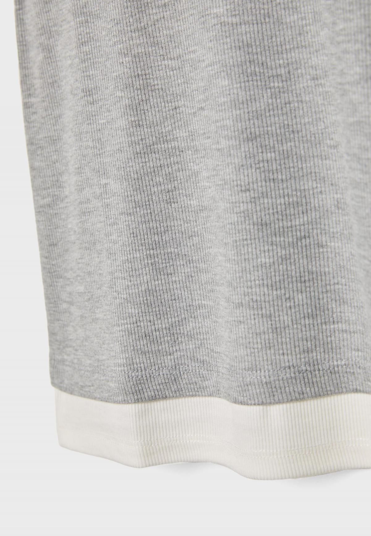 스트라디바리우스 레이어드 테크니컬 라운드넥 반팔 티셔츠 6645/893 GREY MELANGE - 상세 이미지 3