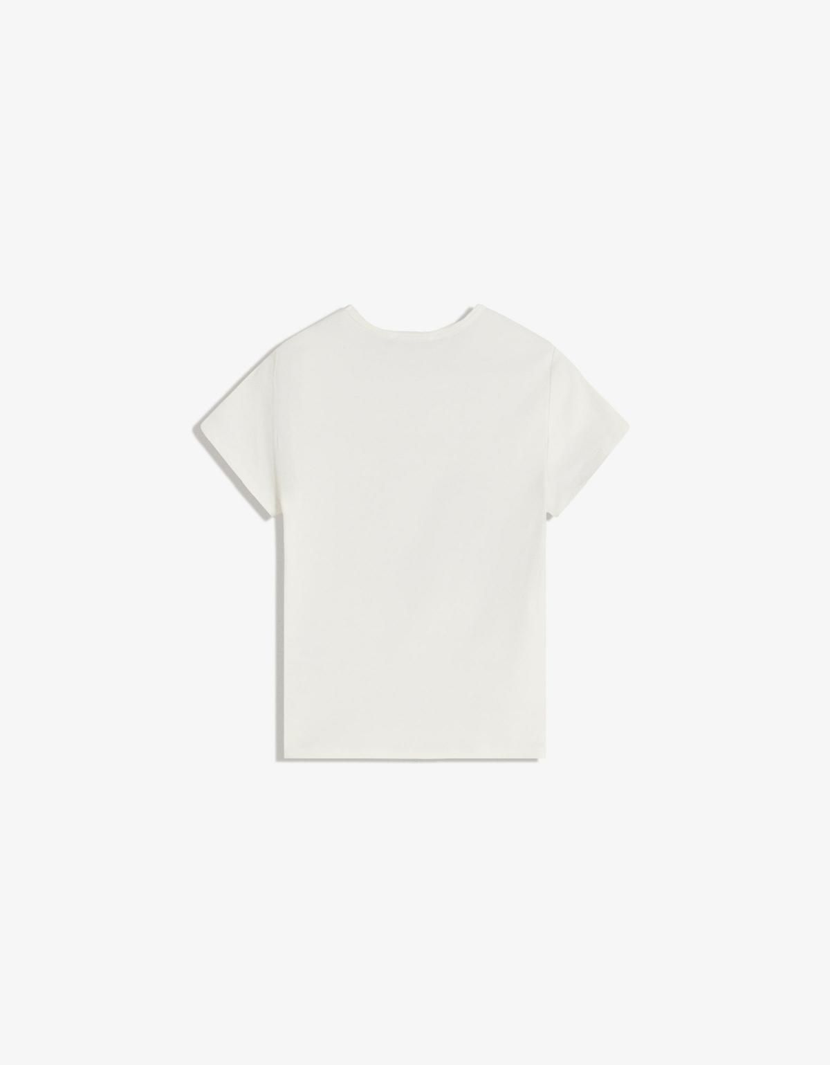 버쉬카 프린트 라운드넥 반팔 티셔츠 7818/187 WHITE - 상세 이미지 2