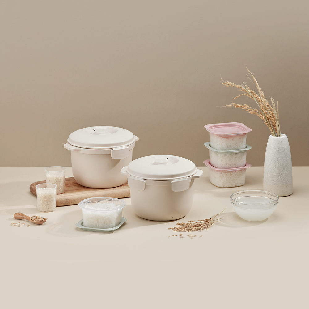 1+1 로이첸 국산 아이컷 저당밥솥 다이어트 당뇨 미니밥솥 전자레인지 찜기