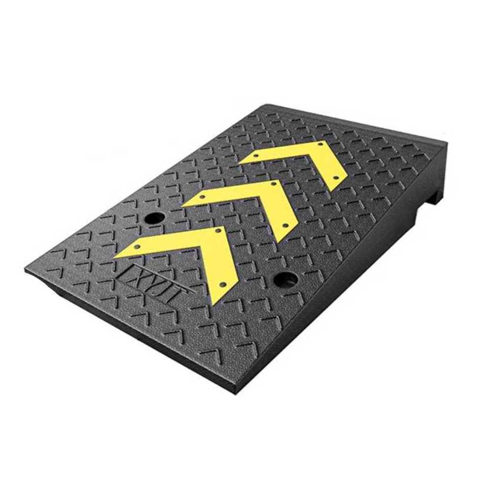 고무차량진입판 발판 차량 진입 앙카형 턱받침 문턱 50x80x19cm - 상품 이미지