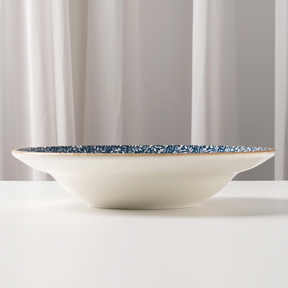 마비에 도자기 접시 터키 빈티지 수입 그릇 1개, 24.2cm, 파스타 - 상세 이미지 2