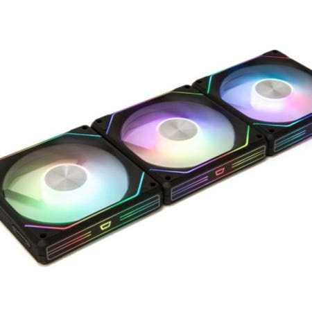 darkFlash Gauss G24R 마그네틱 ARGB 리버스 (3팩  블랙) 시스템쿨러