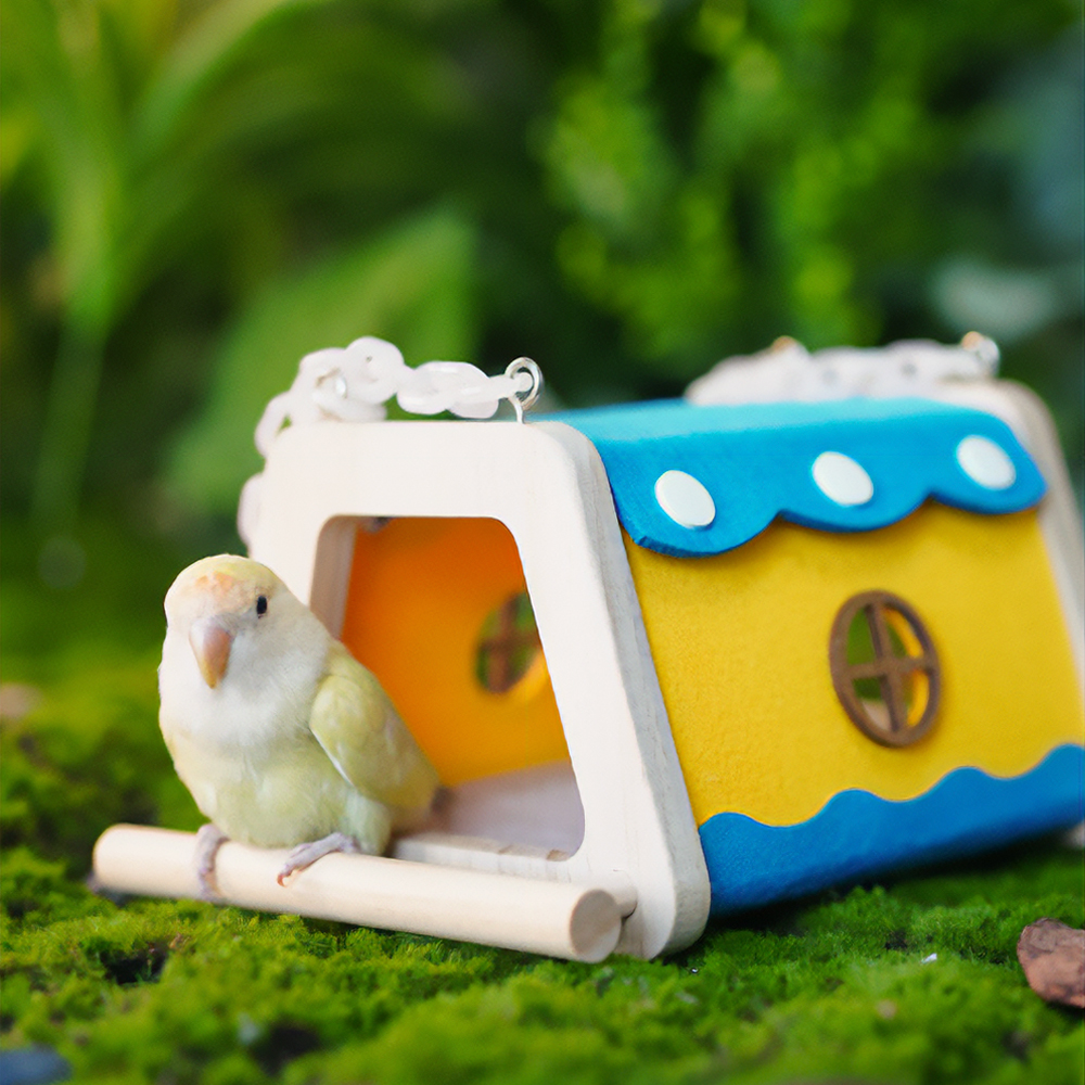 앵무새 은신처 포치 장난감 둥지 놀이터 집 조류 용품