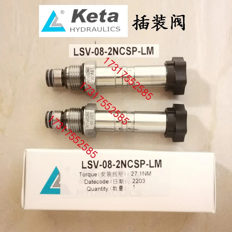 오리지널 Keta 솔레노이드 밸브 수동 LSV08-2NCSP-LM 양방향 체크 2 포지션