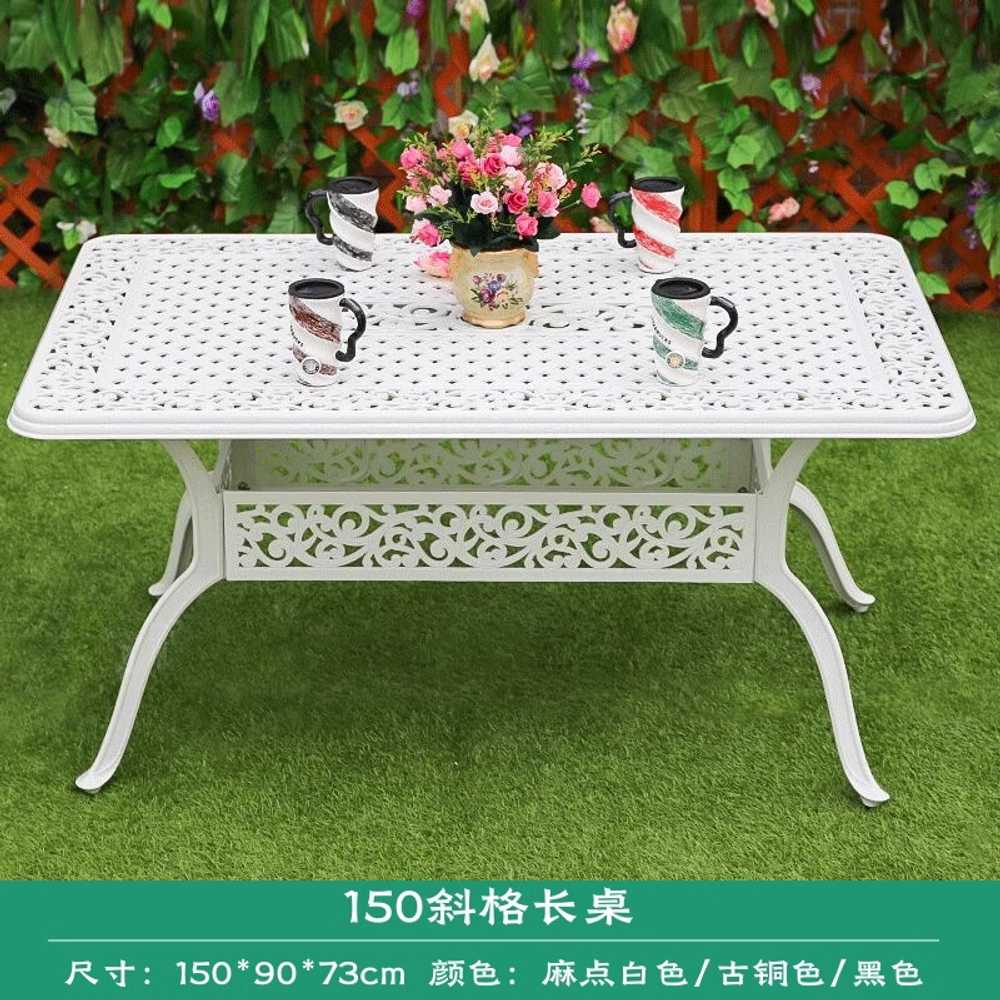 주물야외테이블 티테이블 빈티지 리조트 정원 장미 60cm 로즈 - 상세 이미지 3