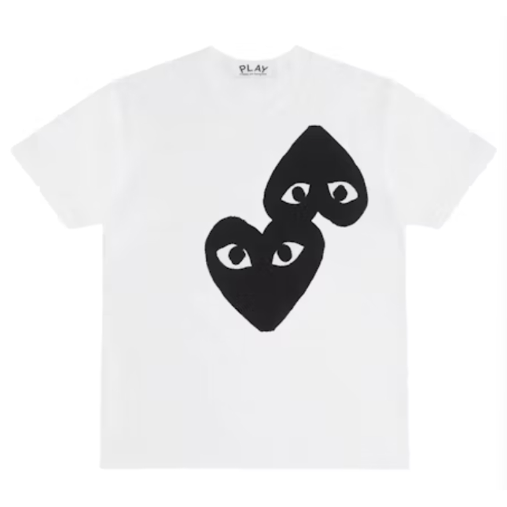 [국내] 꼼데가르송 반팔티 Double Heart T-shirt AX-T348-051 S사이즈 재고보유 - 상품 이미지