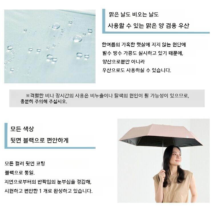 Wpc 접이식 양산 우산 자외선 차광 UV 3단 양우산 매장