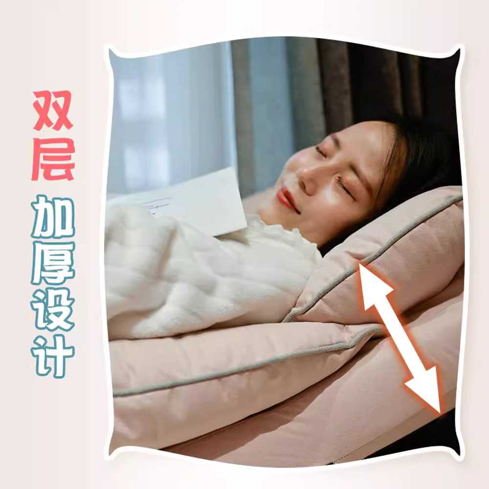 좌식 리클라이너 소파 베드 리클라이닝 접이식 패브릭 회색 더블 레이어 - 상세 이미지 3