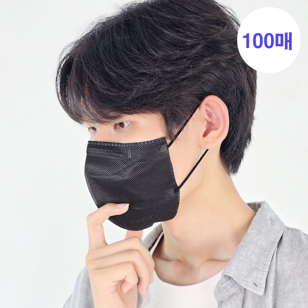 메디케이알 새부리형 데일리핏 KF94 M(중형), 미디블랙, 100개