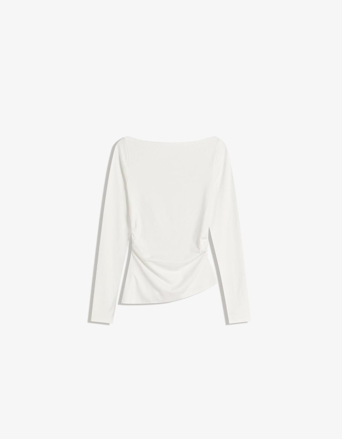 버쉬카 모던 비대칭 긴팔 티셔츠 7545/360 OFF WHITE - 상세 이미지 2