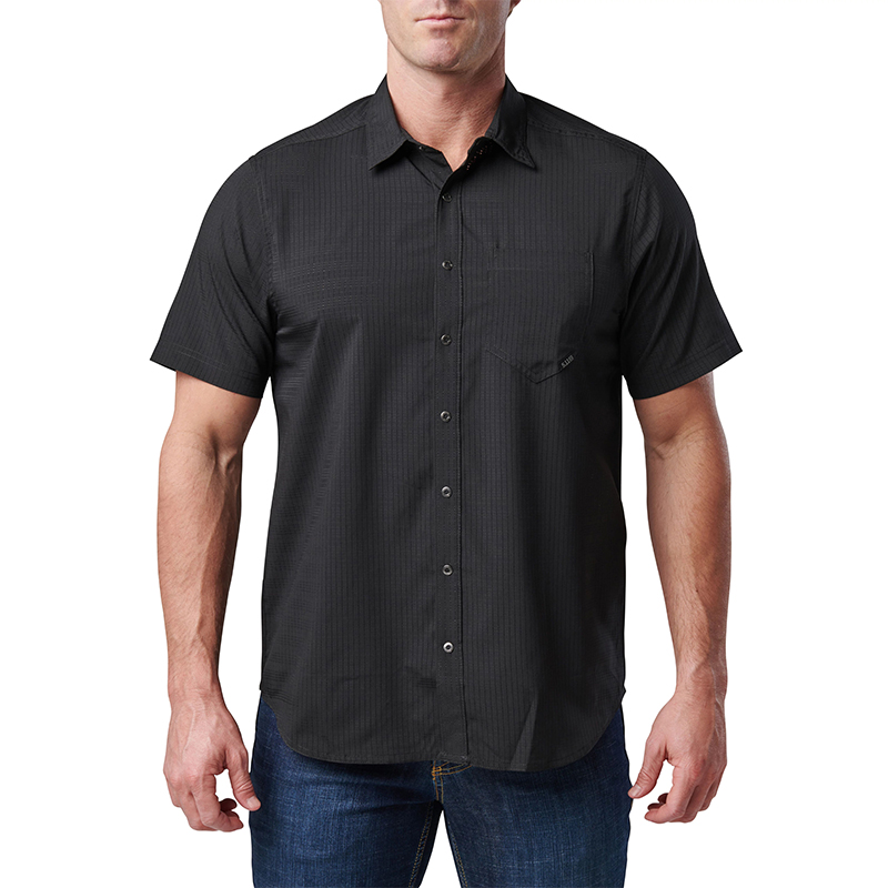 5.11 택티컬 에어리얼 반팔 셔츠(블랙) - 5.11 Tactical Aerial Short Sleeve Shirt(Black) - 메인 이미지