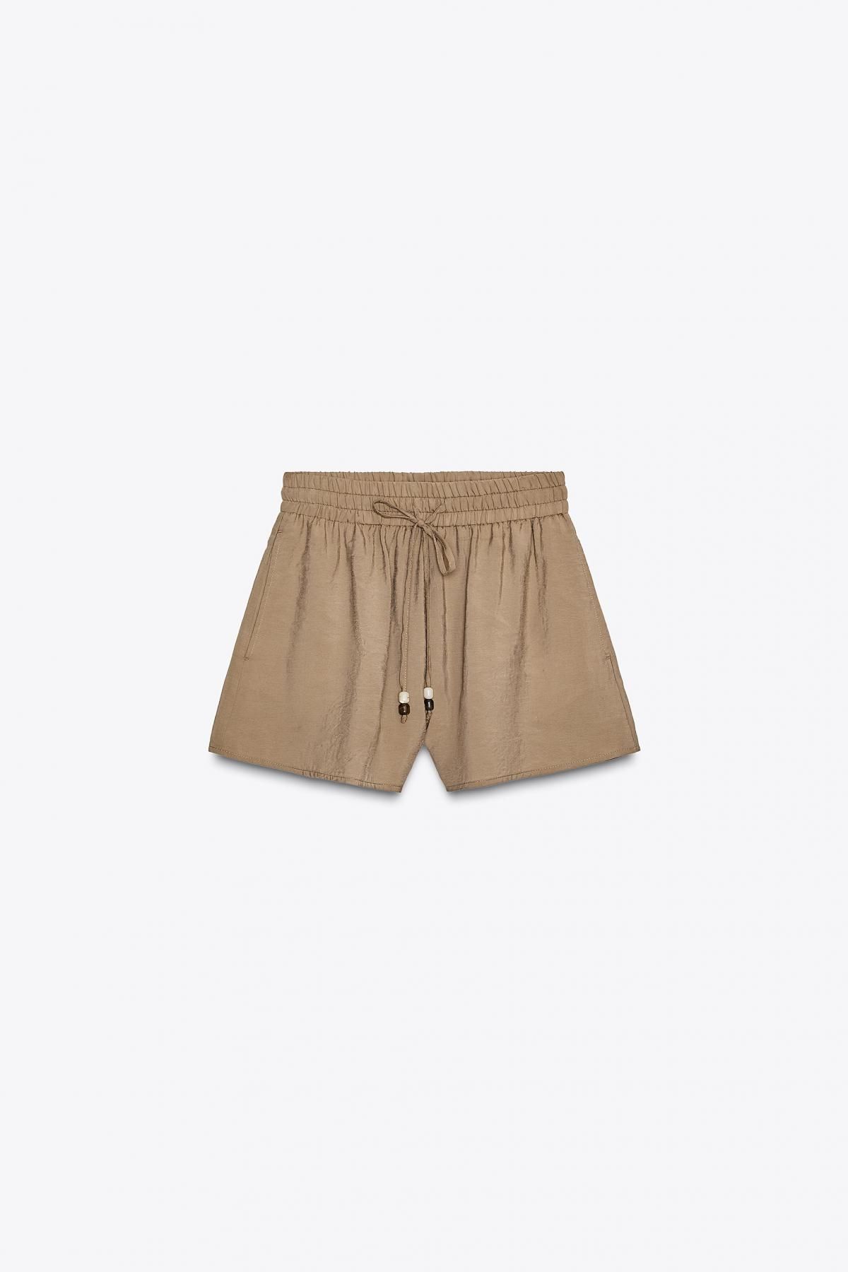 자라 캐주얼 비즈 스트링 버뮤다 반바지 8616/535 BROWN / TAUPE - 메인 이미지