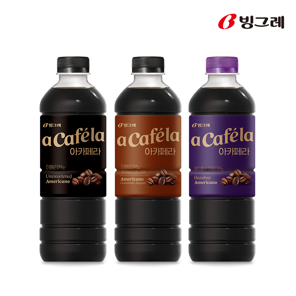 빙그레 아카페라 아메리카노 + 헤이즐넛 아메리카노, 1L, 24개 이미지 2