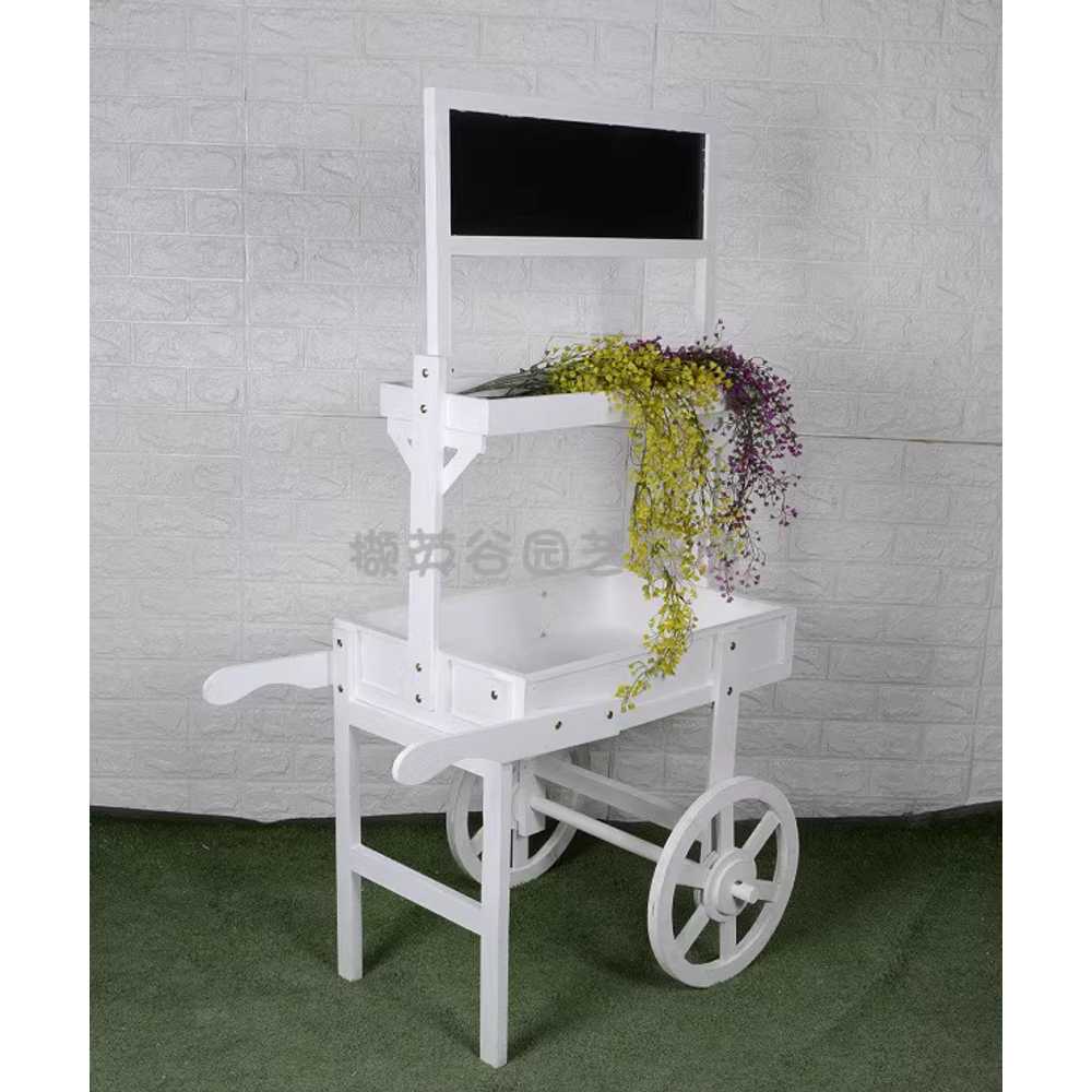 꽃마차 손수레 카트 인테리어 원목 정원 대형 전시용 120cm - 상세 이미지 4