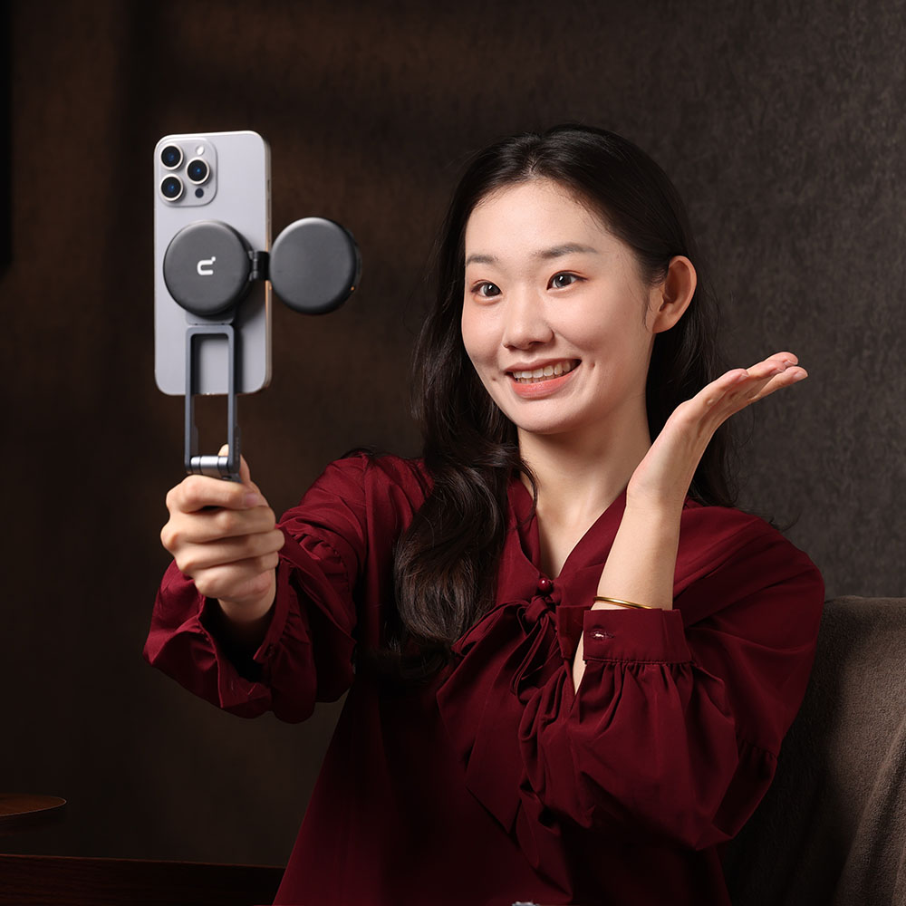 울란지 MA38 + LM19 다용도 포켓 맥세이프 스마트폰 셀카봉 미니 삼각대 조명 키트 이미지 8