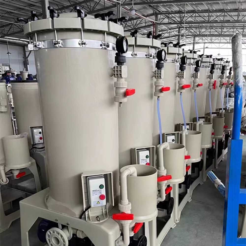 도금 여과기 산업용 금속 도금액 순환 필터 시스템 20인치 8필터 1.5kW 펌프 - 상세 이미지 5