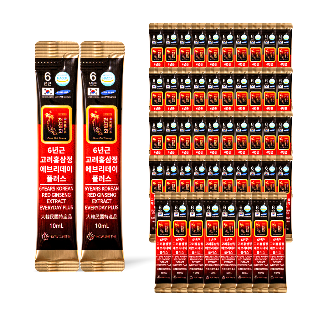 천설화 6년근 고려홍삼정 에브리데이 플러스 실속형 홍삼스틱 10ml 50포, 5개 - 상세 이미지 5