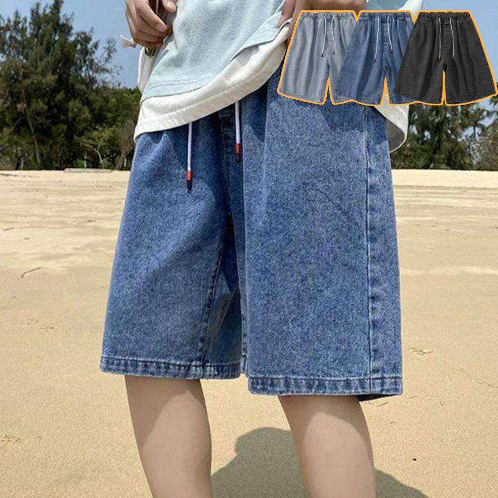 청 버뮤다팬츠반바지 밴딩 남성여름바지 여름팬츠 - 상품 이미지