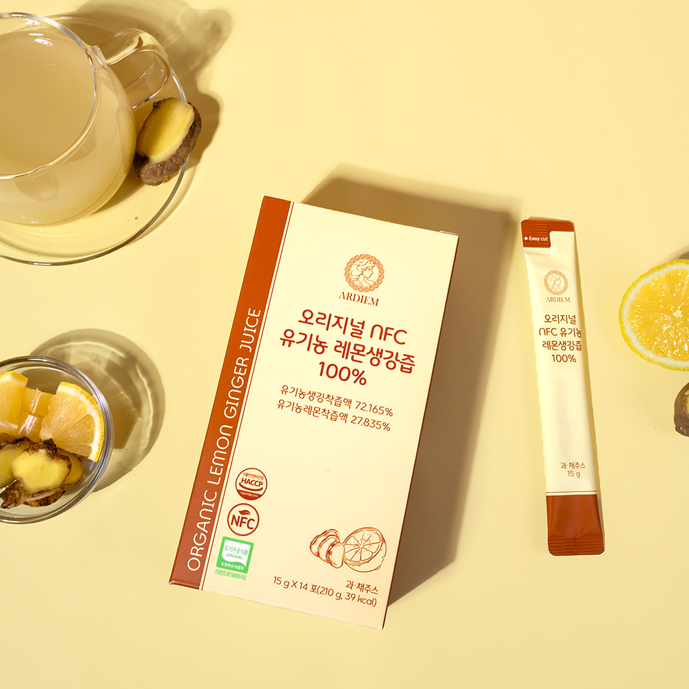 아르디엠 오리지널 NFC 유기농 레몬생강즙 100% 착즙원액 210ml 14포, 1개 이미지 8