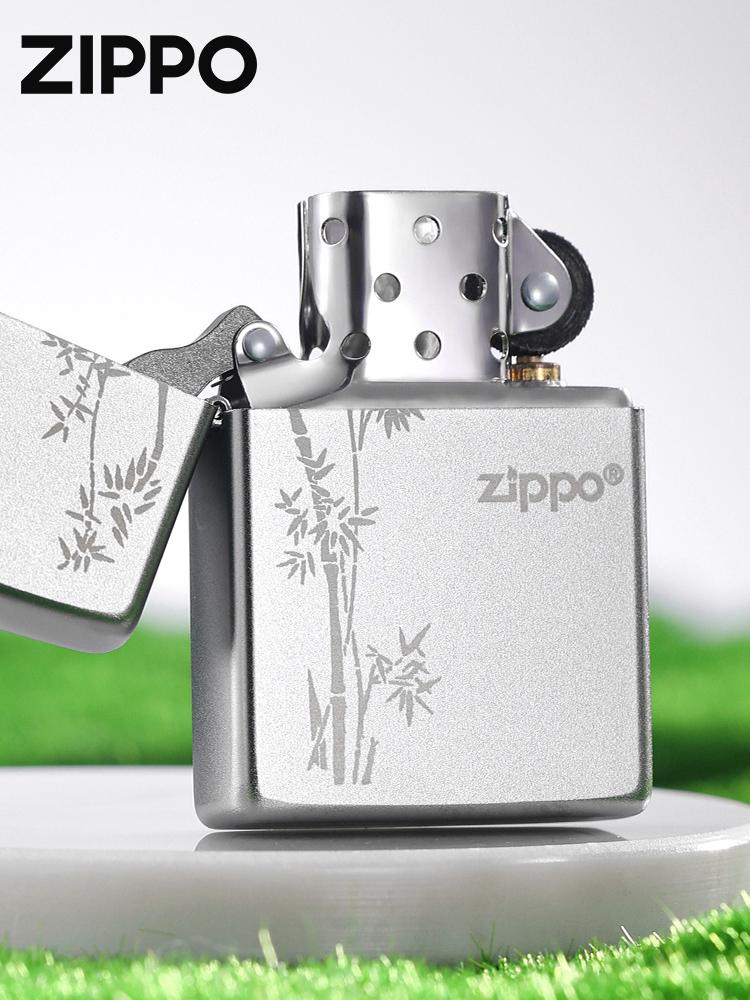 ZIPPO 지포 라이터 대나무 문양 행운 방풍 라이터 선물용 고급 - 상세 이미지 4