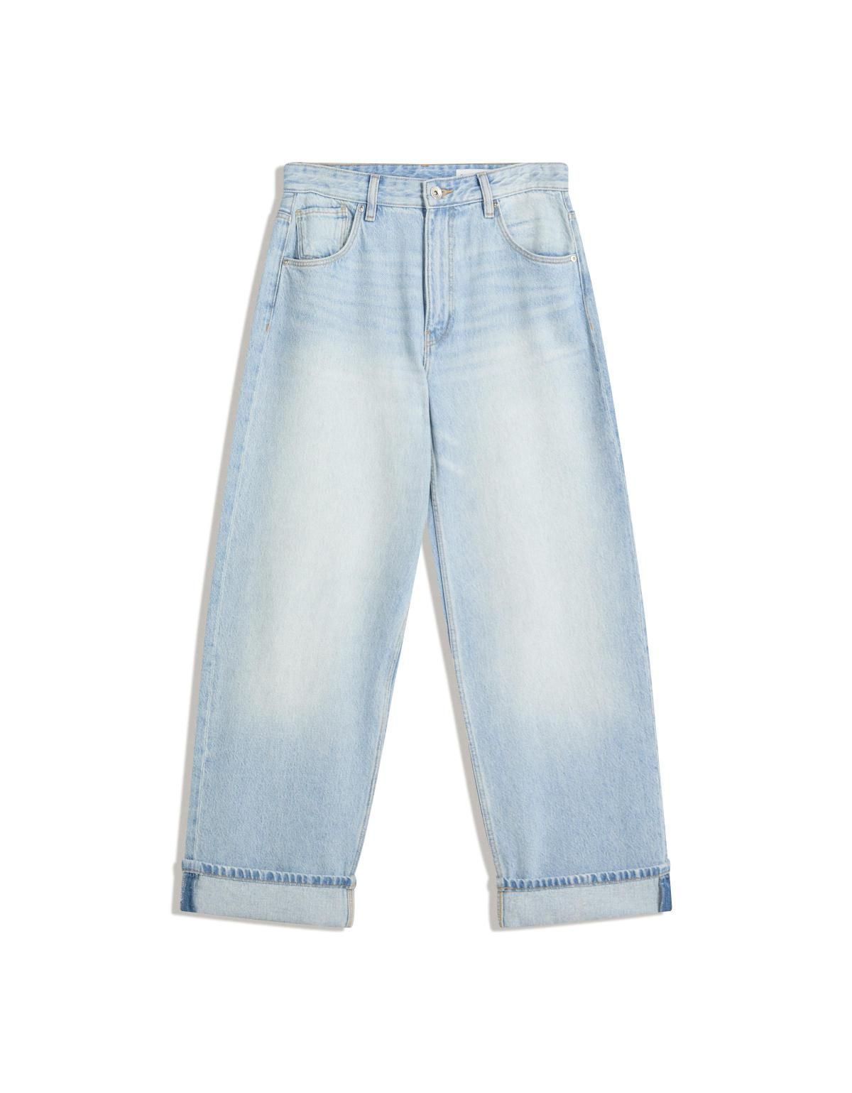 버쉬카 라이트 데님 롤업 배기핏 청바지 5020/089 LIGHT BLUE - 상세 이미지 4