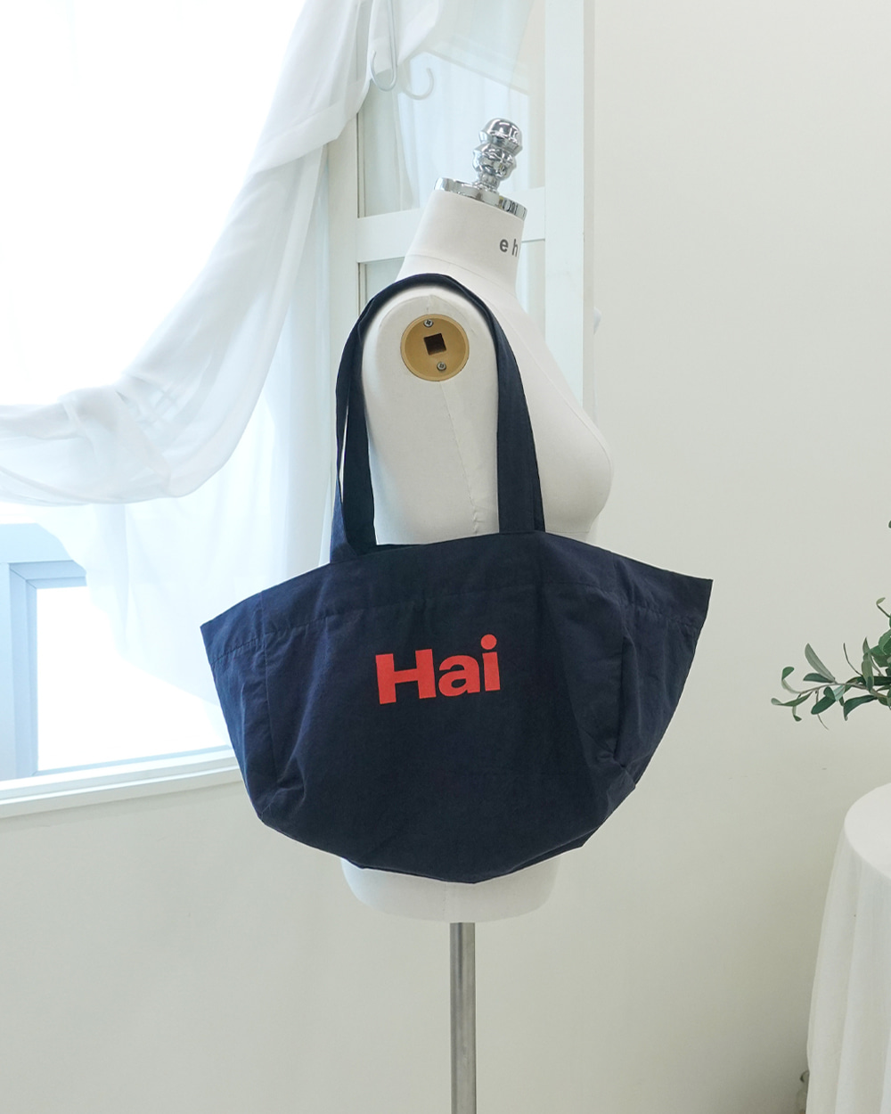 하이 코튼 컬러포인트 바이어스 에코백 보부상가방 숄더백 이미지 8
