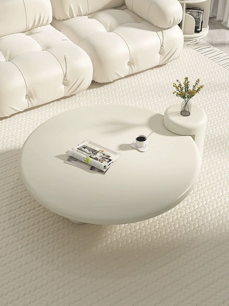 북유럽 구름 테이블 좌식소파 인테리어 거실 뭉게 식탁 크림화이트 90CMx28CM - 상세 이미지 5