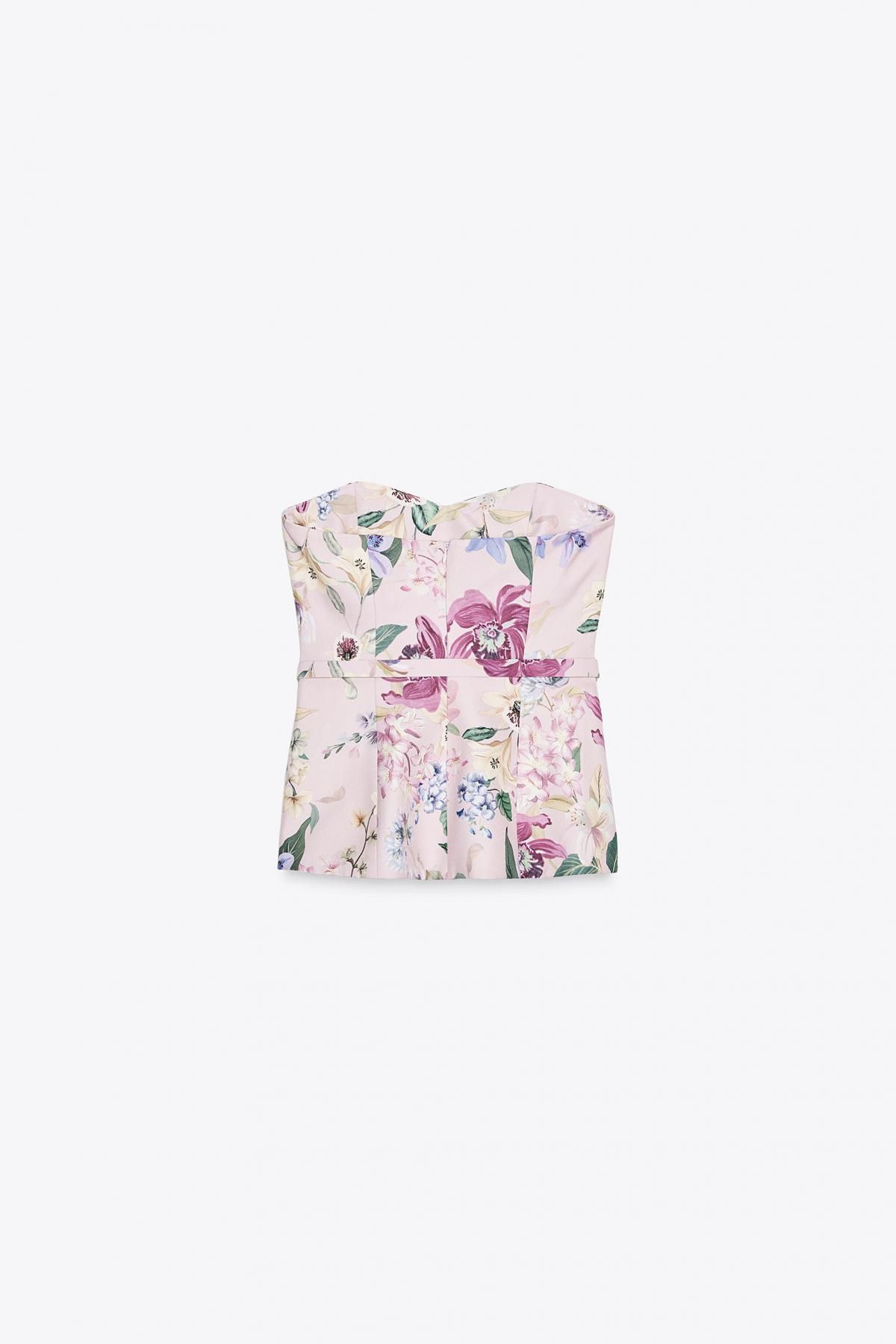 자라 플로럴 벨트 버스트리에 민소매 탑 8660/132 MULTICOLOURED - 상세 이미지 4