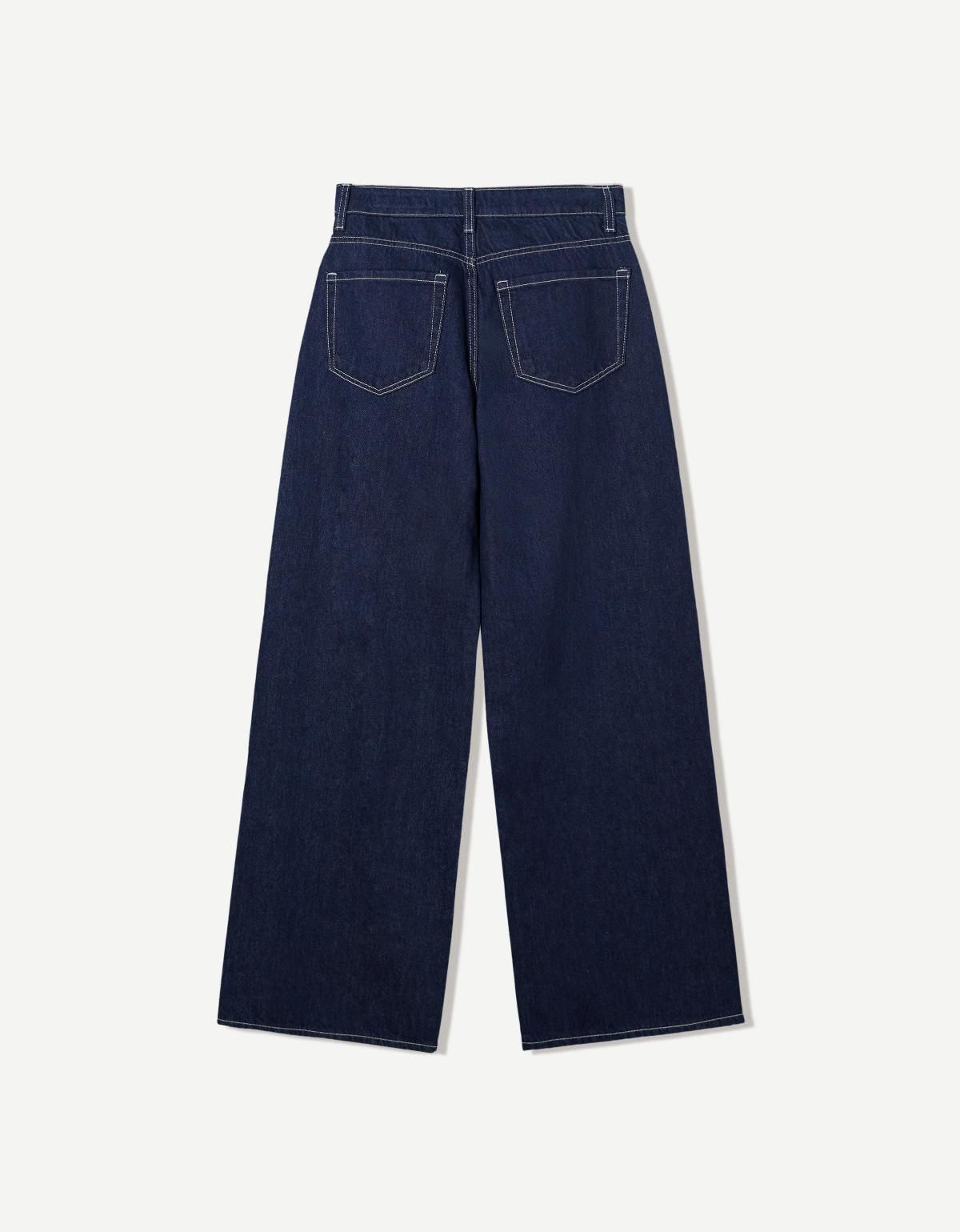 버쉬카 트렌디 진청 데님 와이드핏 청바지 5004/335 NAVY - 상세 이미지 5